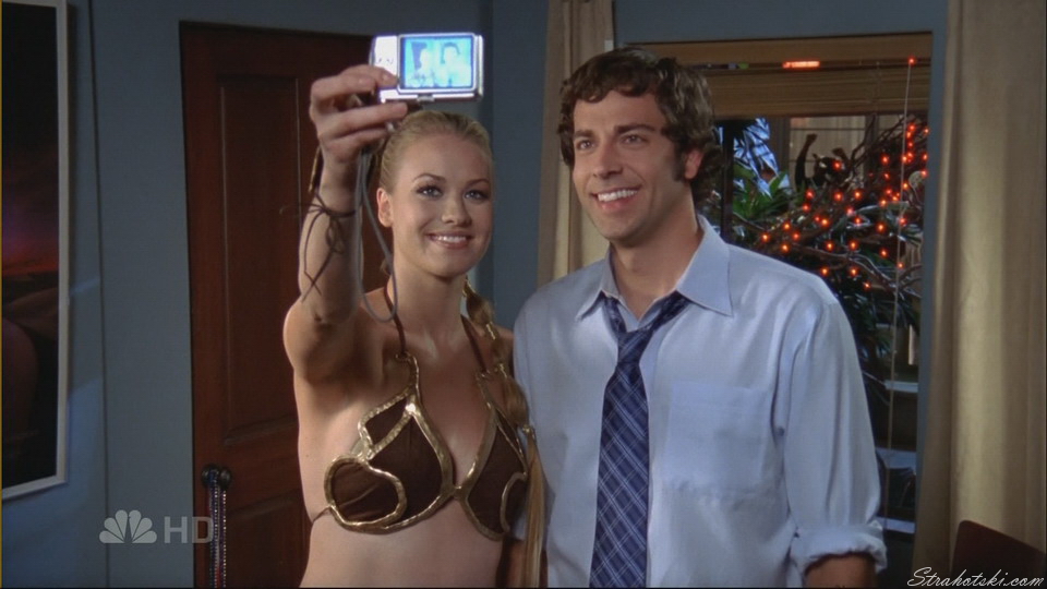 Yvonne Strahovski in Princess Leia bikini with Chuck