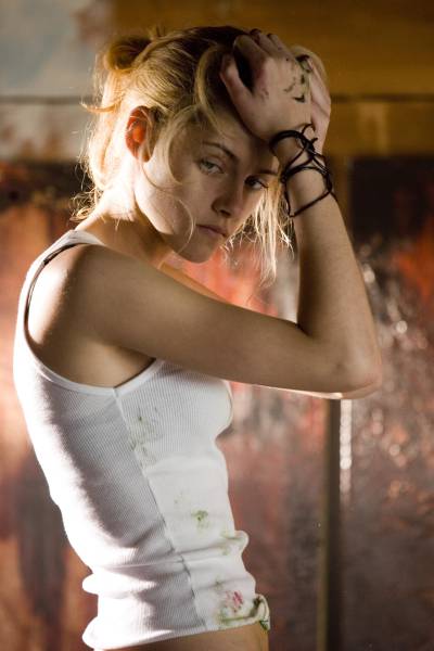 Kristen Stewart - Sleeveless whit tshirt from In The Land of Women
