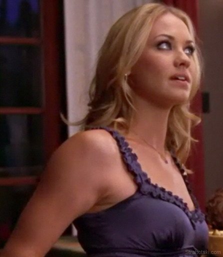 Yvonne Strahovski - navy blue dress