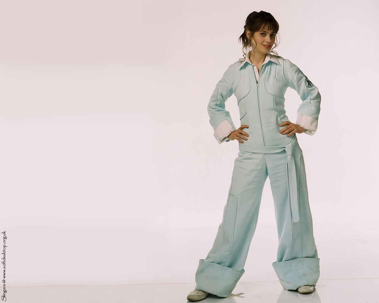 Zooey Deschanel - dressed as Trillian from Hitchhikder Guide to the Galaxy