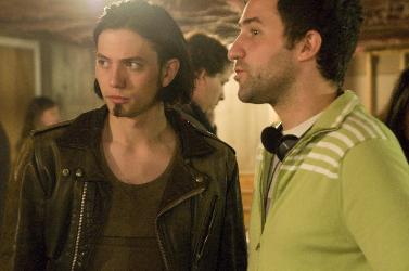 Jackson Rathbone on the set of 