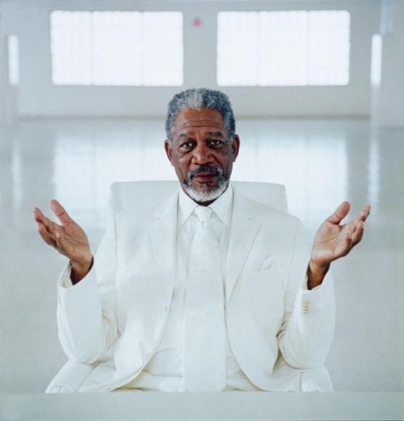 Morgan Freeman as God in Bruce Almighty