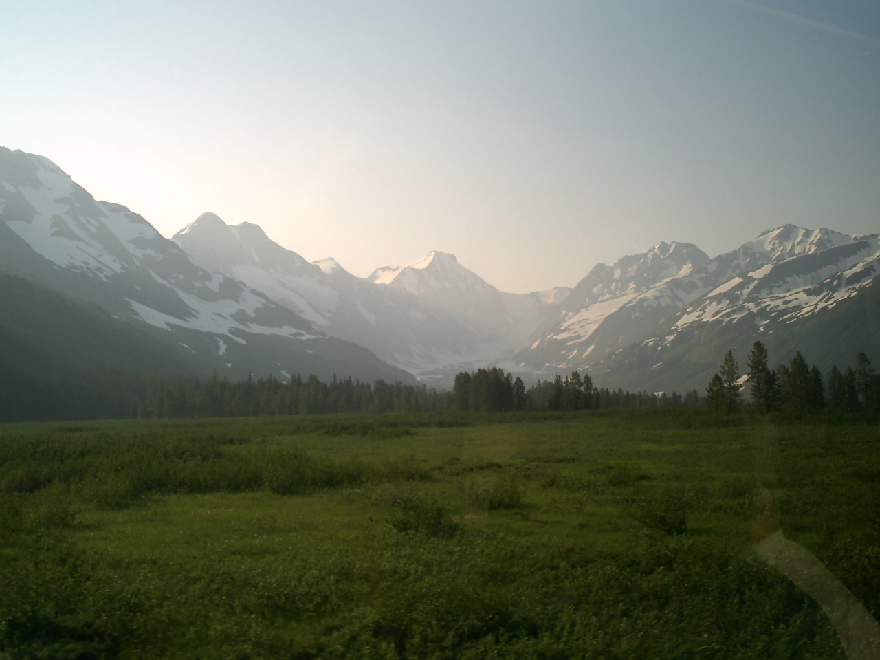 Snowcapped mountains in the Alaskan Rockies
