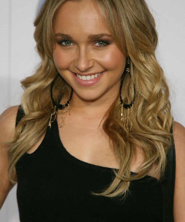 Hayden Panettiere - black off the shoulder dress