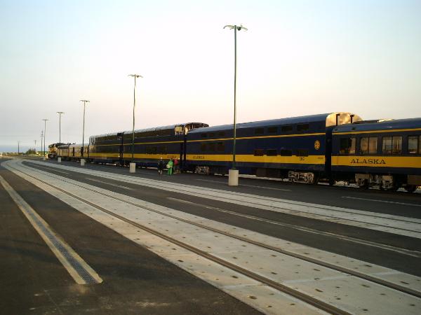 Click to enlarge - Alaska Railroad train